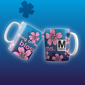 cherry blossom coffee mug
