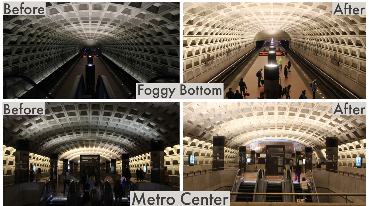 Lighting Upgrades Before After Foggy Bottom MTCR