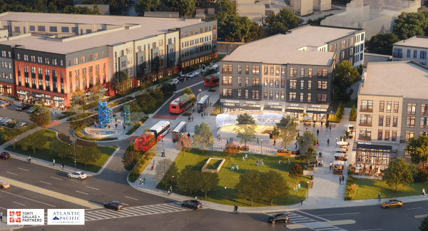 Rendering of future mixed use development at Capitol Heights station