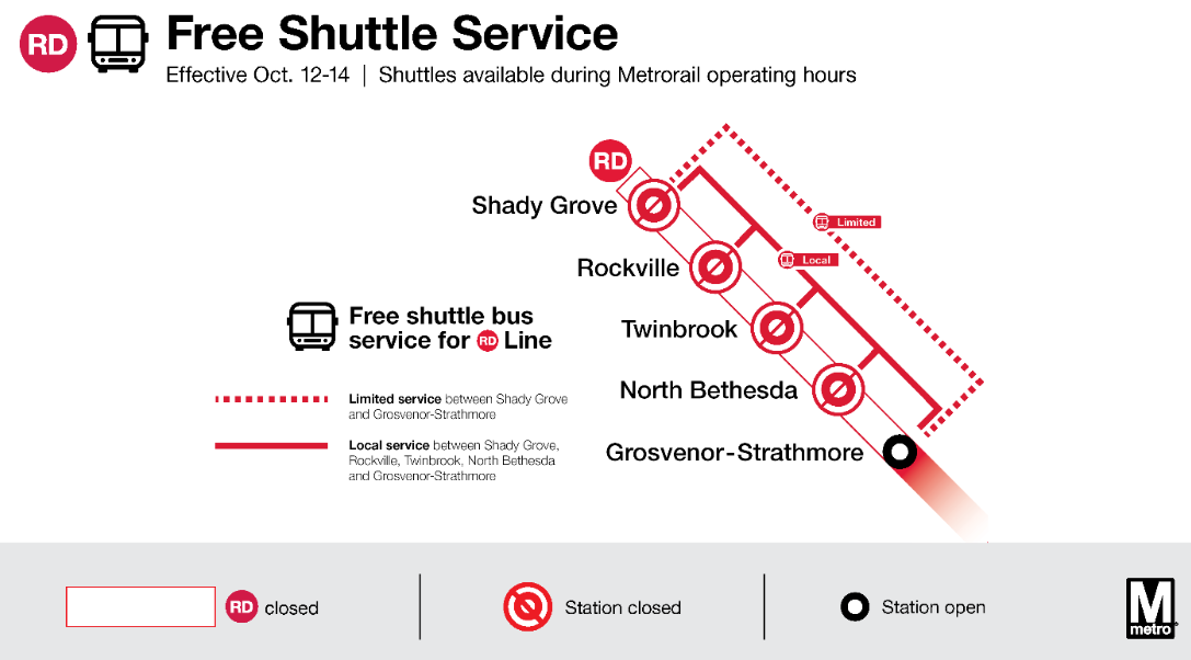 Red Line shuttle map