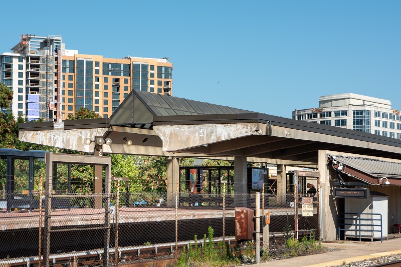 Rockville Station canopy before construction