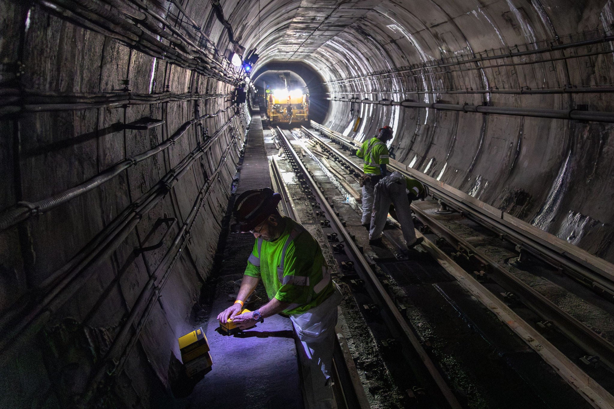 Red Line tunnel work