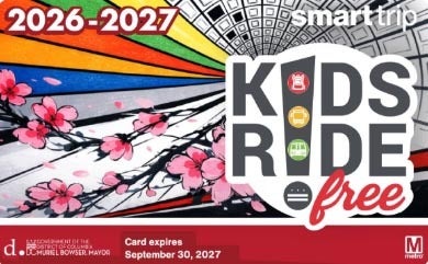 Kids Ride Free 2026 - 2027 Card Image