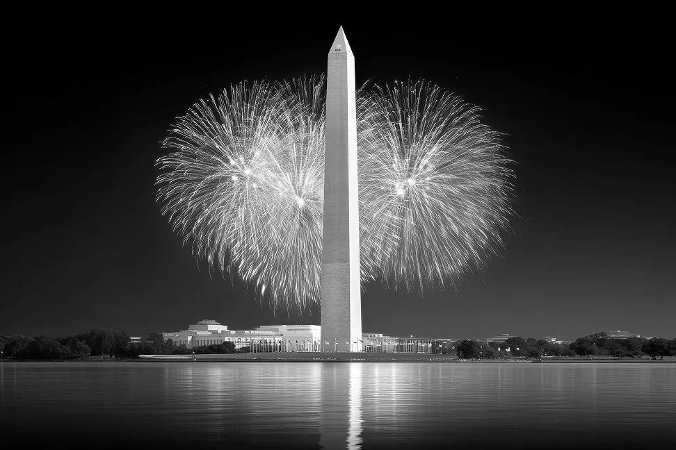 washnigton monument with fireworks