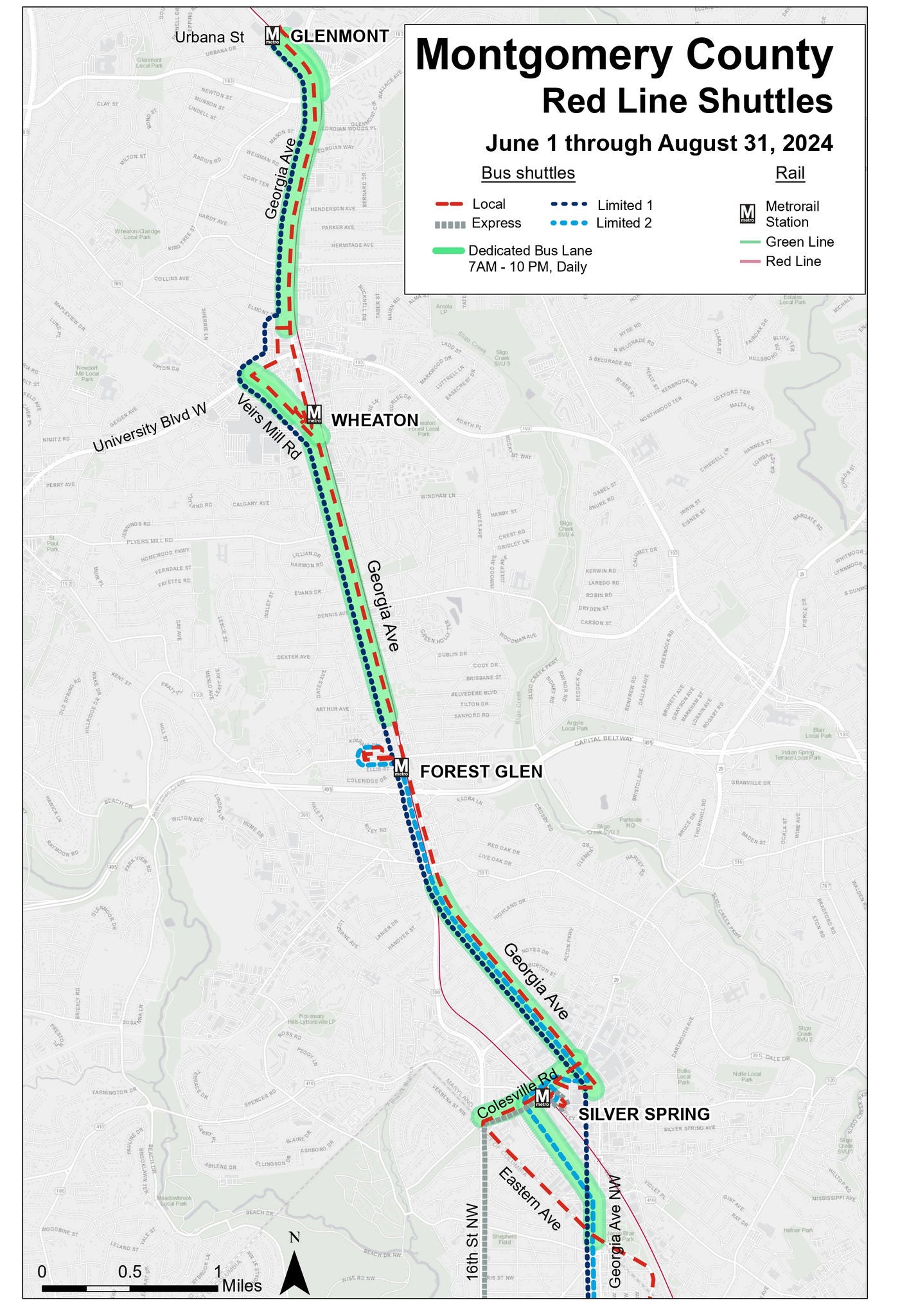 Glenmont Silver Spring Map