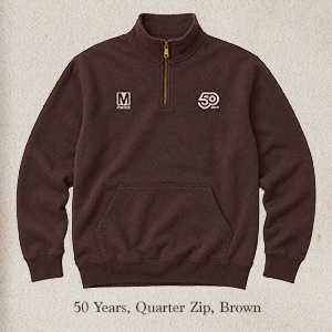 Metro 50th brown quarter zip