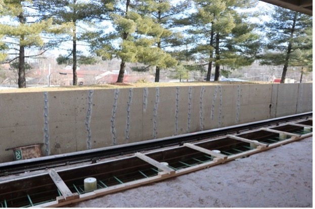 Platform edge demolished
