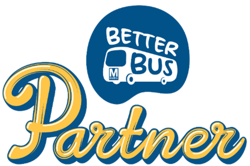 لوگوی Better Bus Partner با اتوبوس آبی