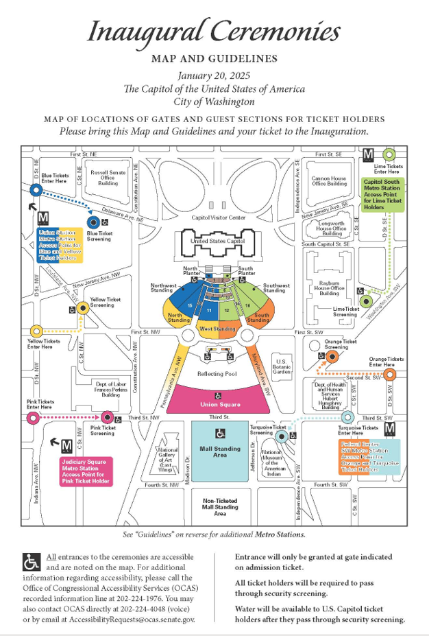 Inaugural Ceremonies Map and Guidelines