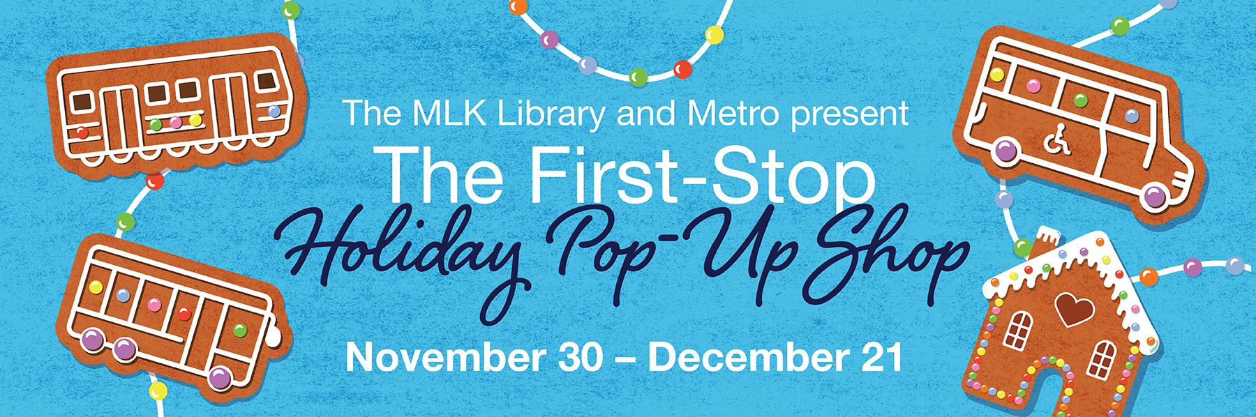 Holiday pop up shop header