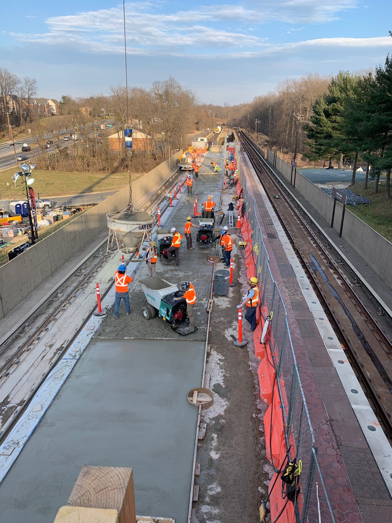 Topping slab placement