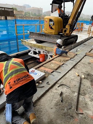 Reagan National Airport Station Granite Edge Installation