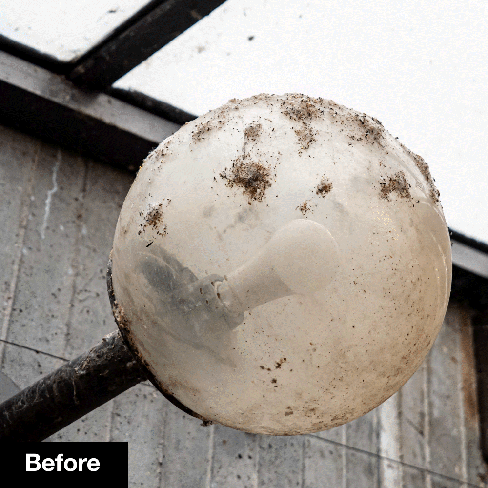 before and after lighting