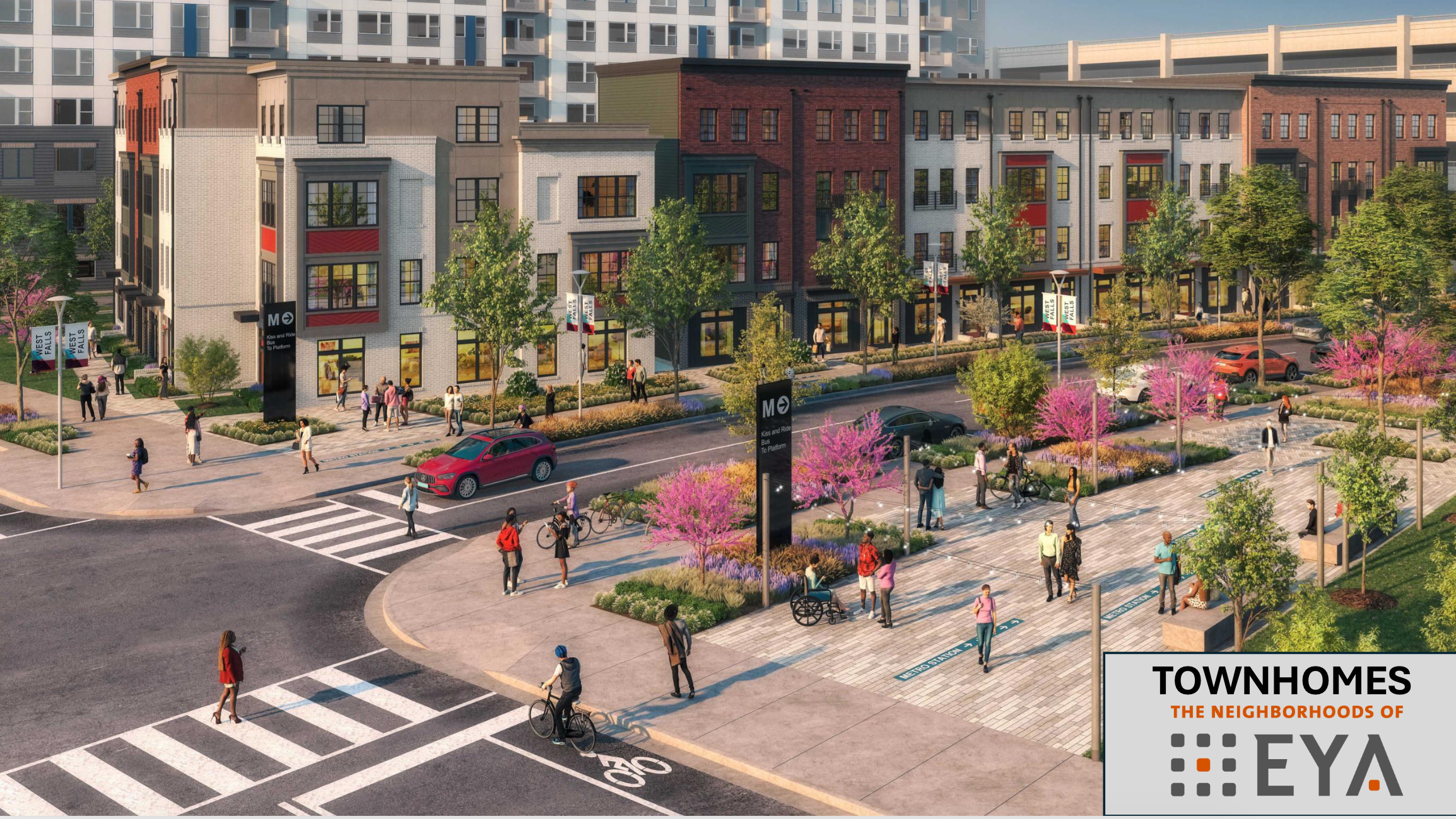 Une représentation de l’immeuble multifamilial près de West Falls Church.