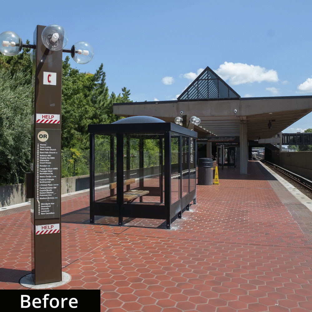 Vienna Station Platform Before & After
