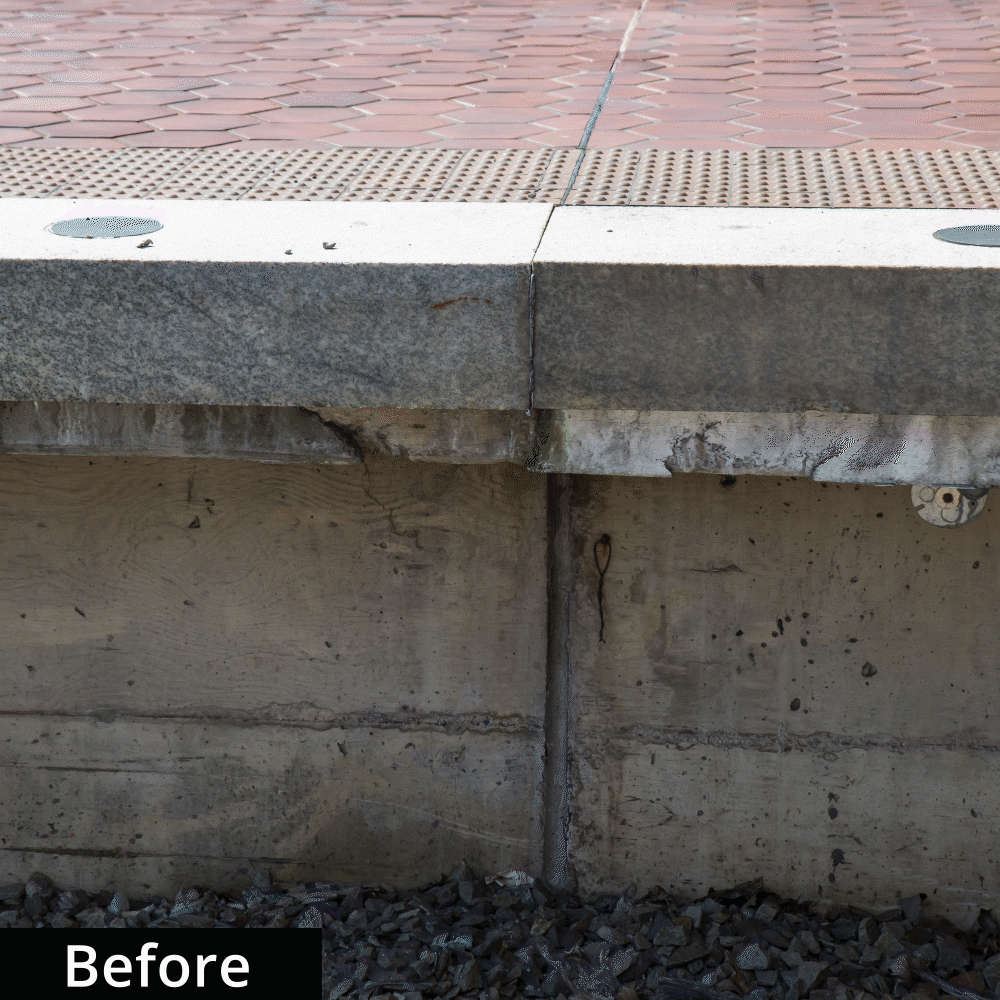 West Falls Church Station Platform Before & After