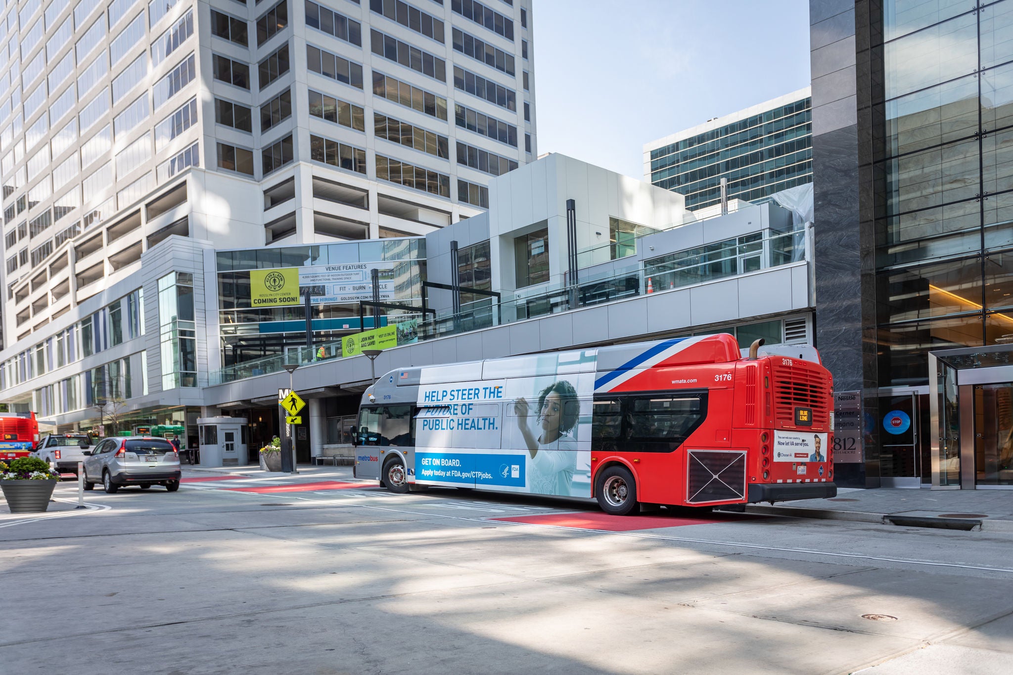 Metro Bus in a dedicated bus lane