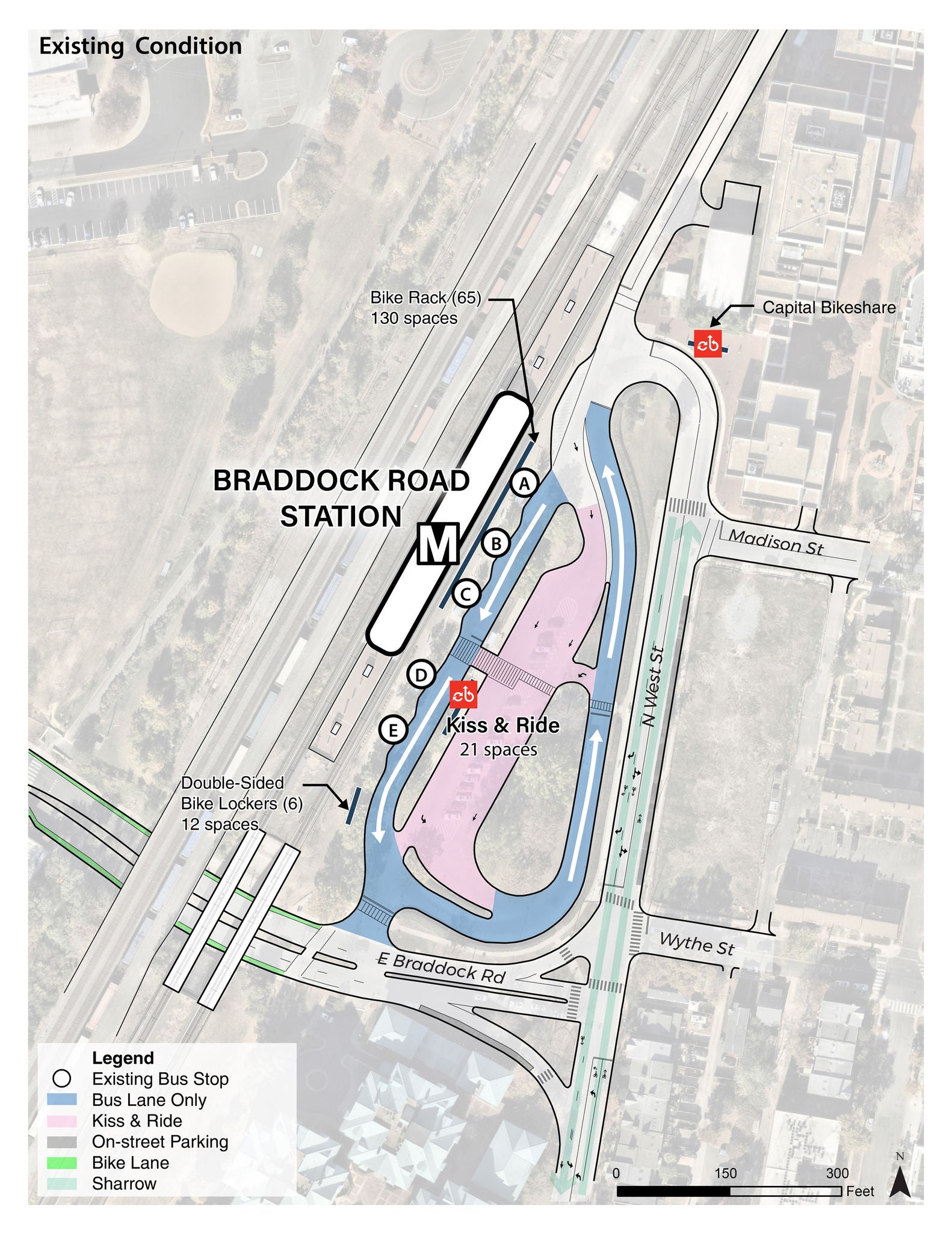 existing condition of braddock road station