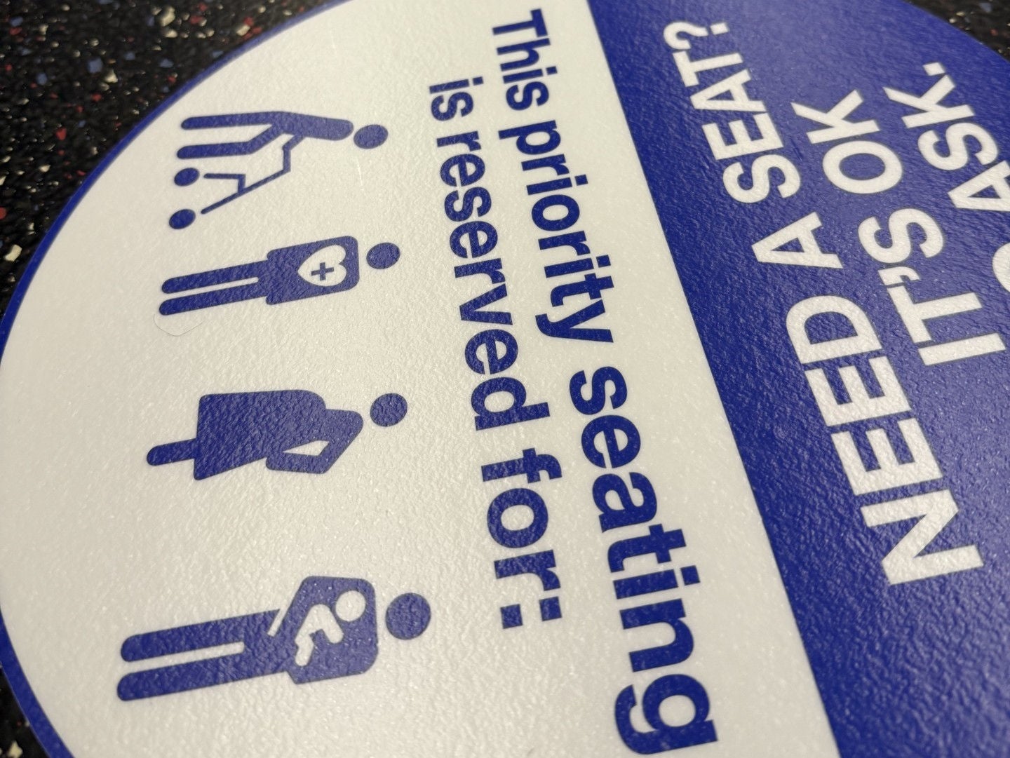Priority seating decal