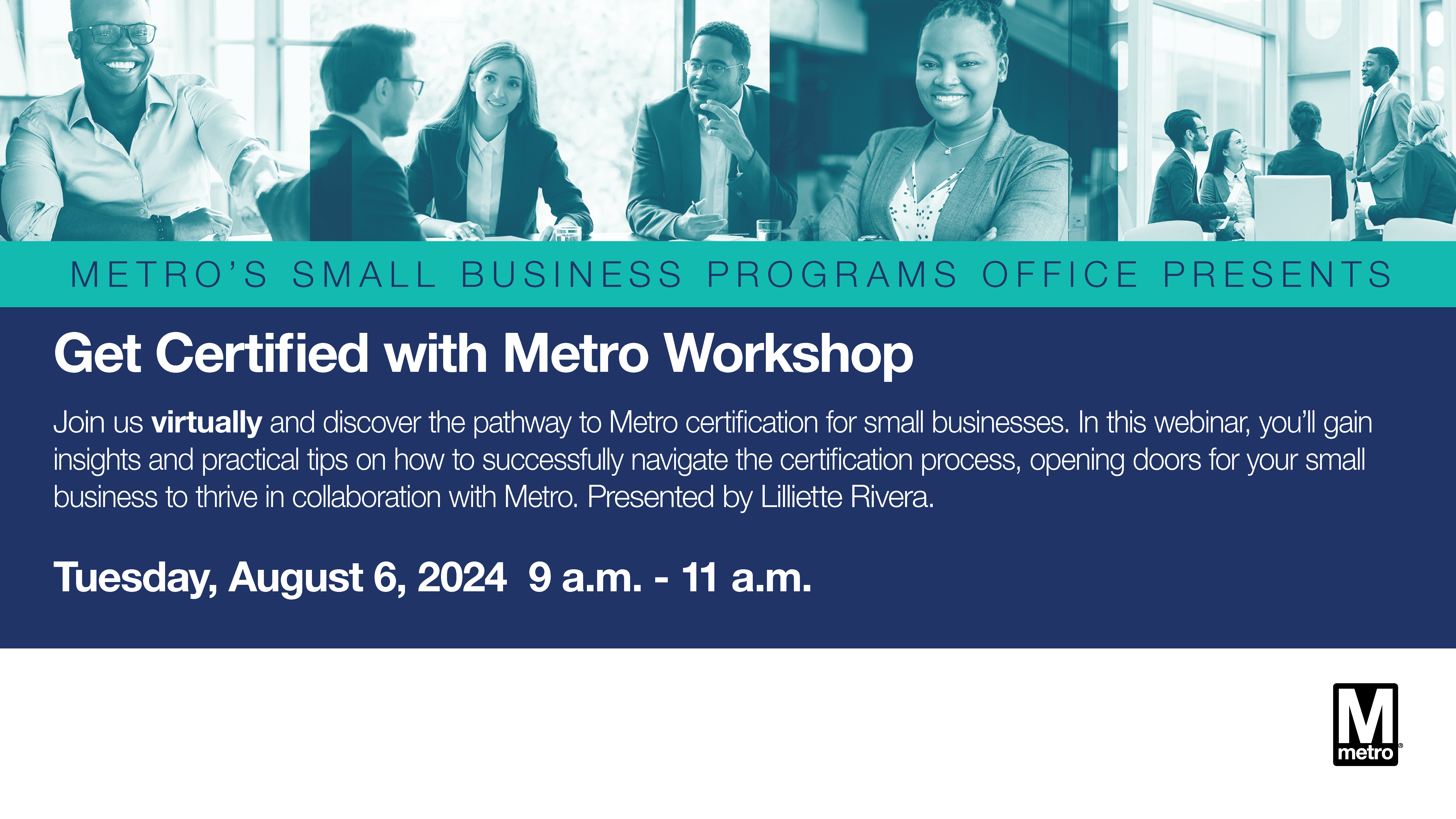 Get Certified with Metro Workshop