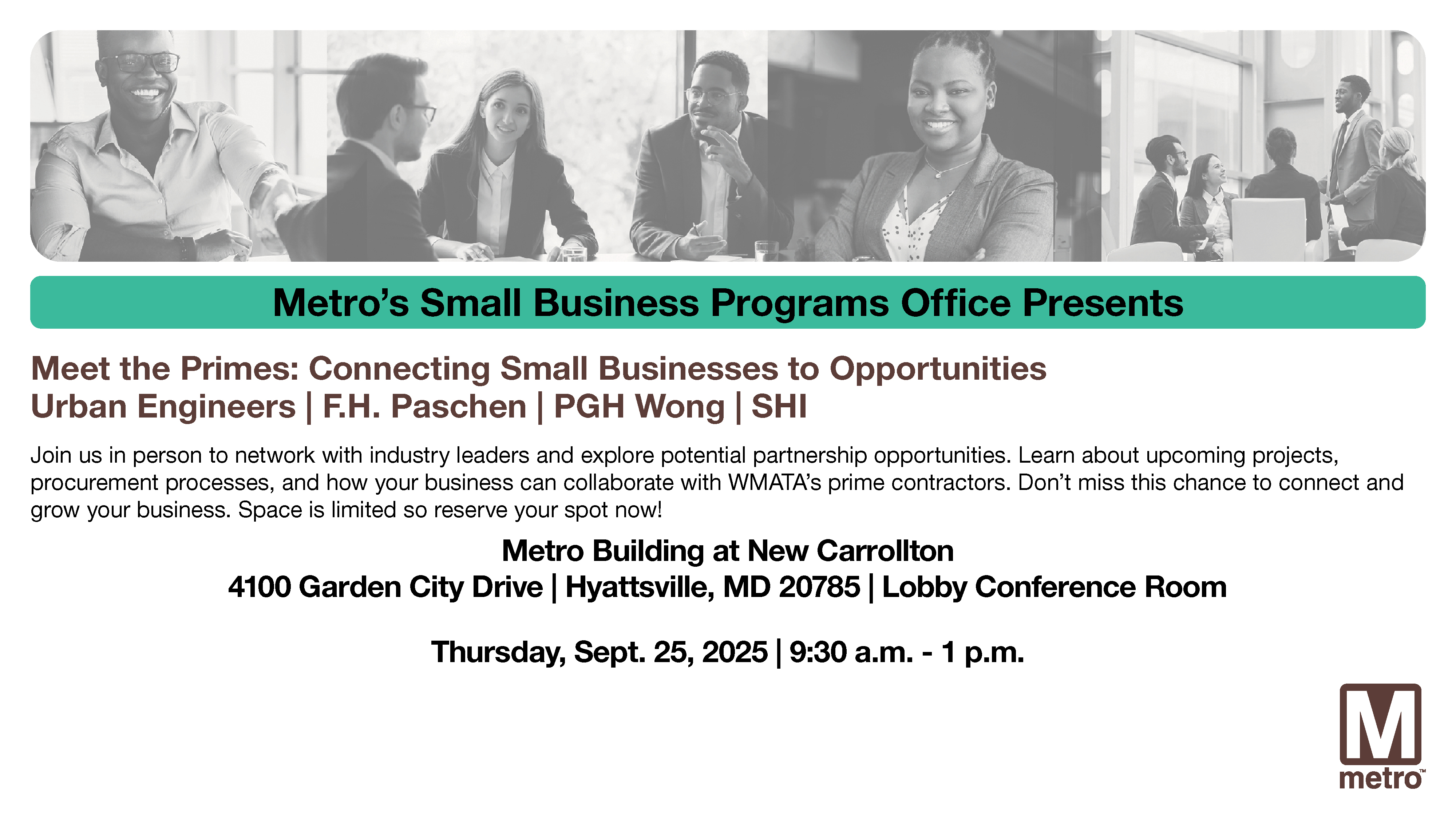 Metro's Small Business Programs Office Presents: Meet the Primes