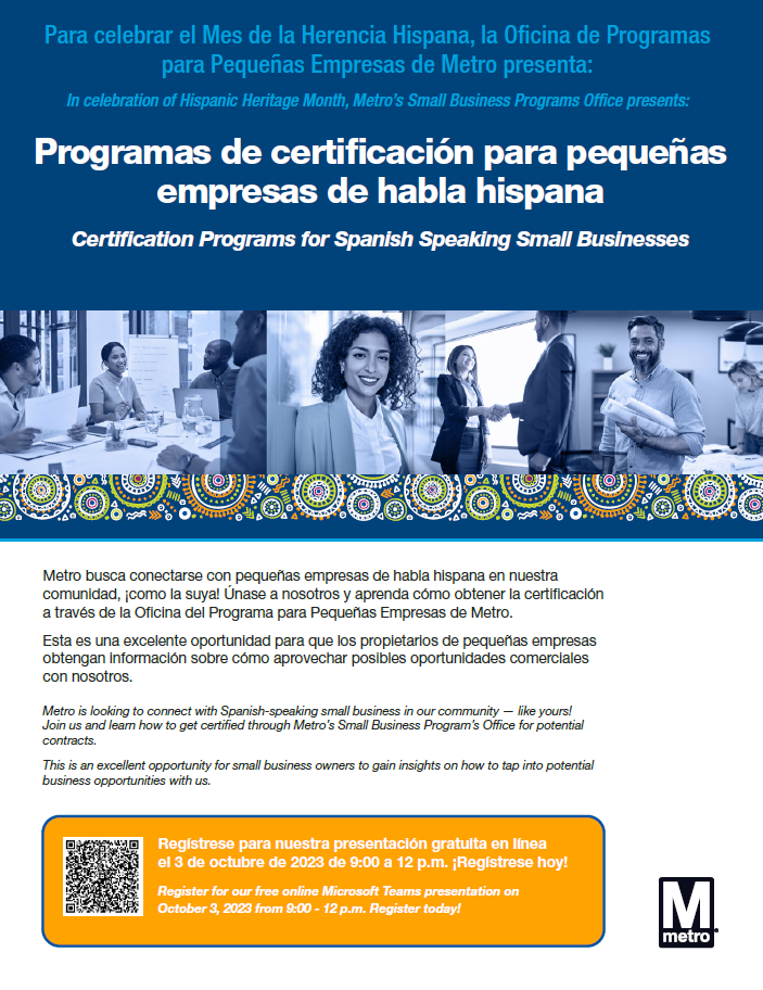 Certification Programs for Spanish Speaking Small Businesses