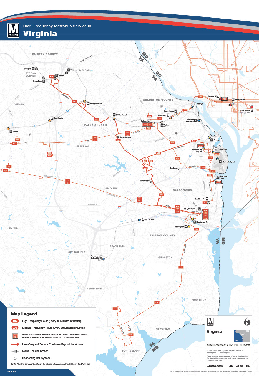 Virginia High Frequency Service Map