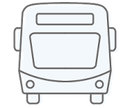 Bus light blue icon