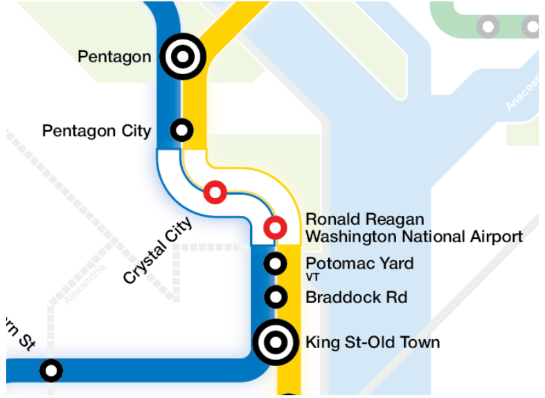 Crystal City shutdown Map graphic
