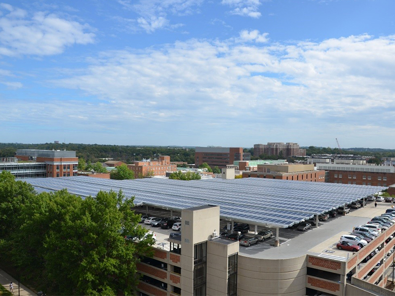 solar panel parking garage homepage