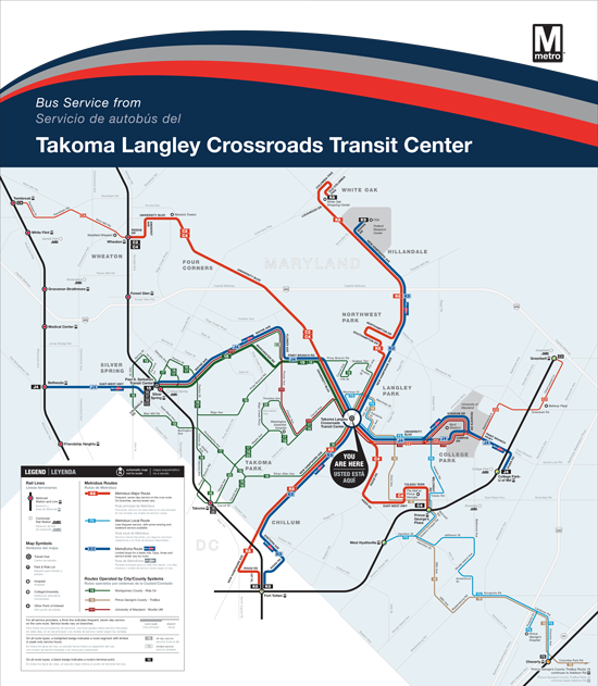 Takoma Langley Crossroads Transit Center map