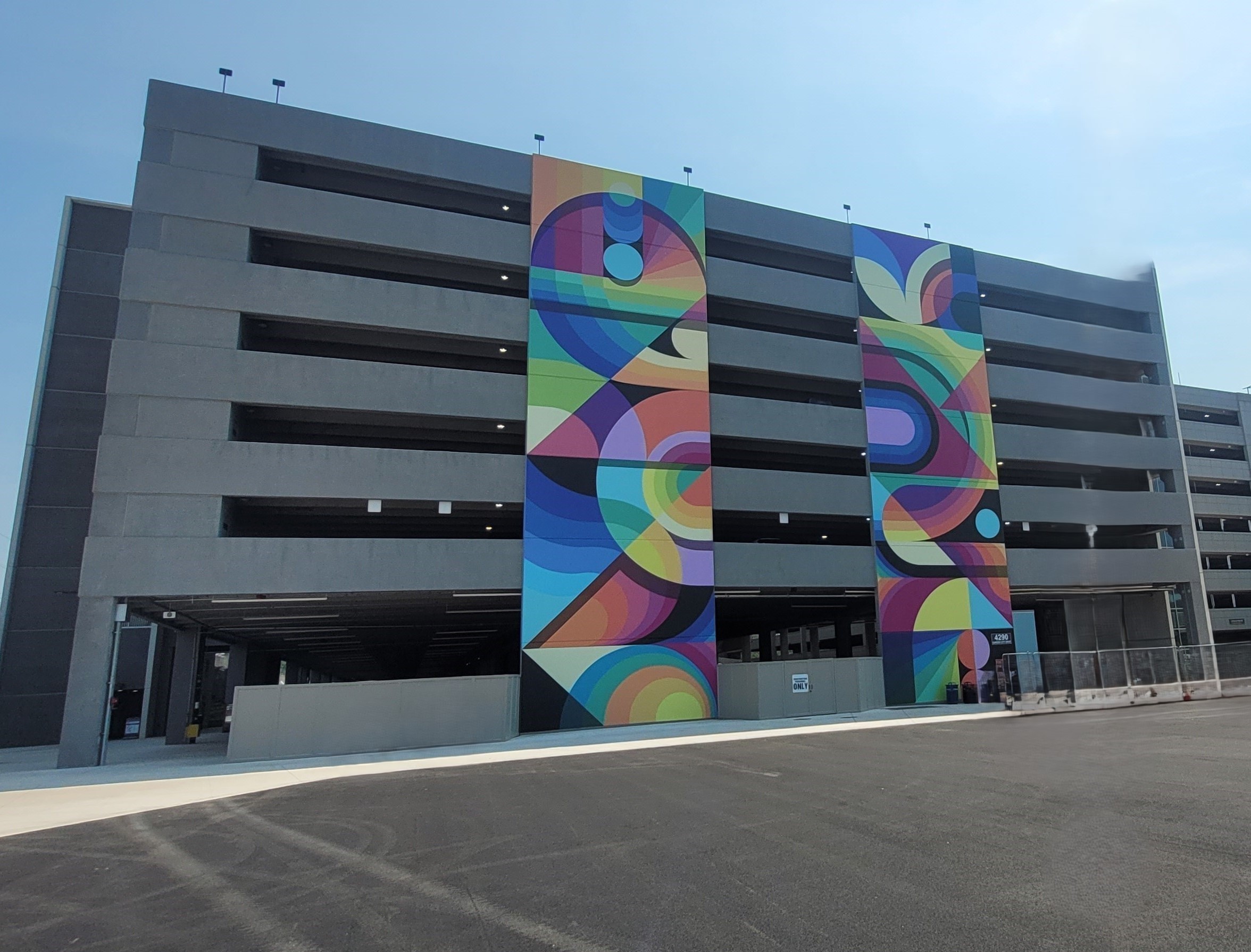 Colorful Murals at New Carrollton Station's Parking Garage Colorful Murals at New Carrollton Station's Parking Garage