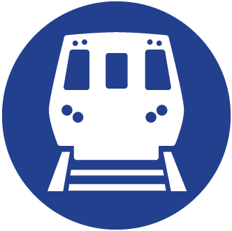 Blue train icon
