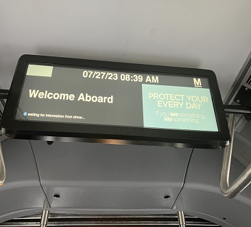 On-Board Information Screens On-Board Information Screens