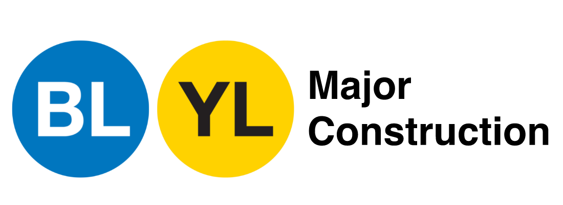 Major Blue and Yellow Line Construction