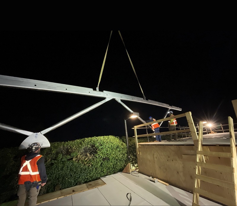 Instalación del marco de acero