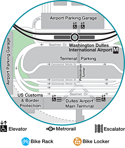 Washington Dulles International Airport Map and Legend