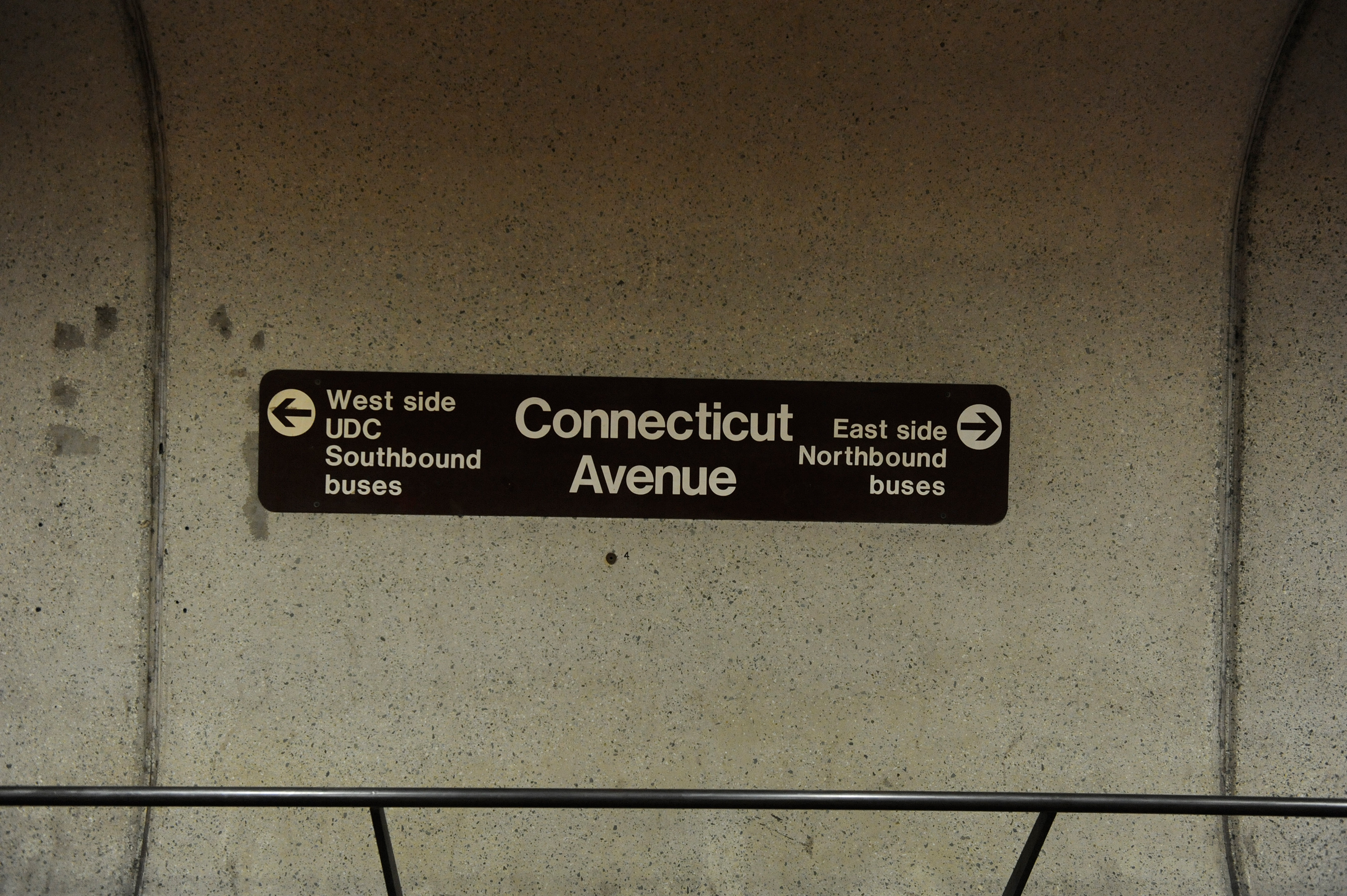 Van Ness Connecticut Ave Directional Exit Sign