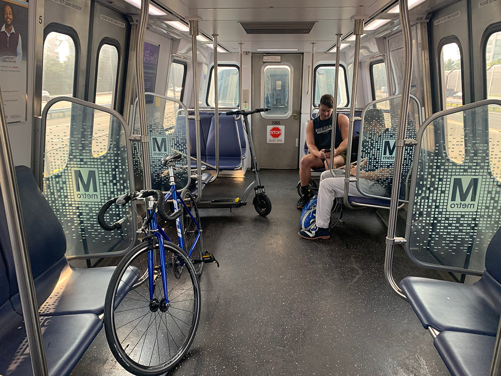 Bikes on Metrorail train