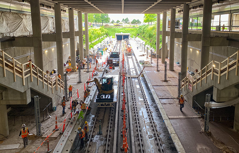Work underway at Prince George's Plaza Station