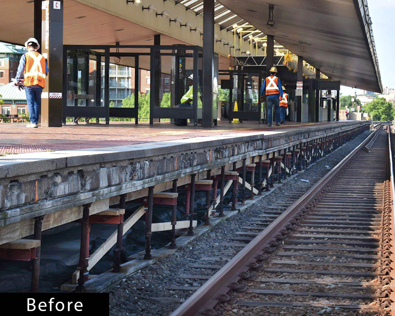Braddock Rd Station – platform edge