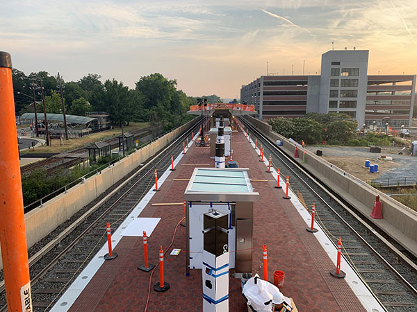 Platform progress at College Park