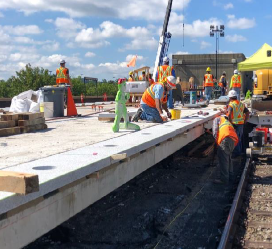 Granite edge installation at College Park