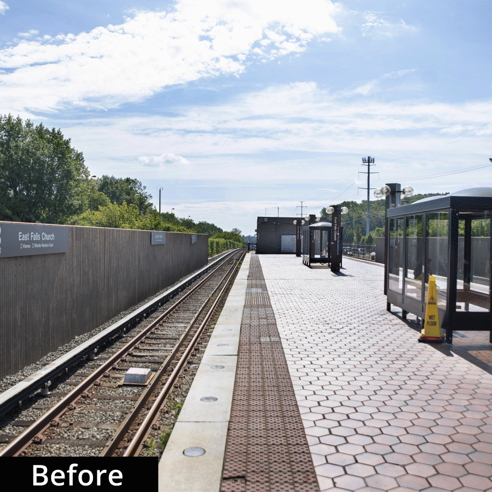 East Falls Church Station Before & After