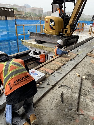 Reagan National Airport Station Granite Edge Installation