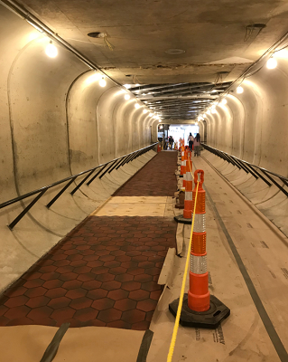 Mezzanine tile installed at Greenbelt Station