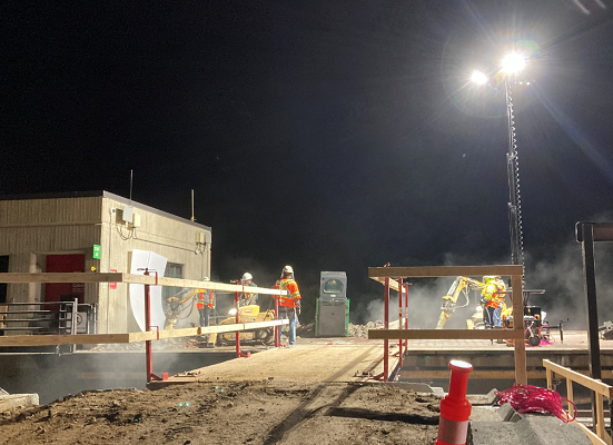 Platform demolition work at Greenbelt Station