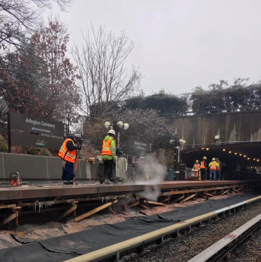 Platform demo work at Arlington Cemetery in 2021 Platform demo work at Arlington Cemetery in 2021