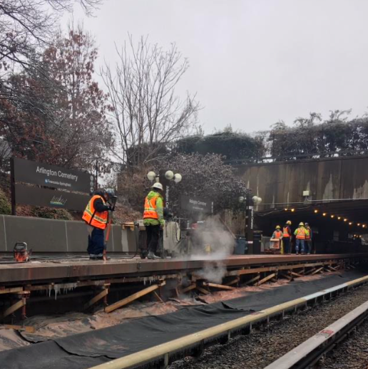 Platform demo work at Arlington Cemetery in 2021