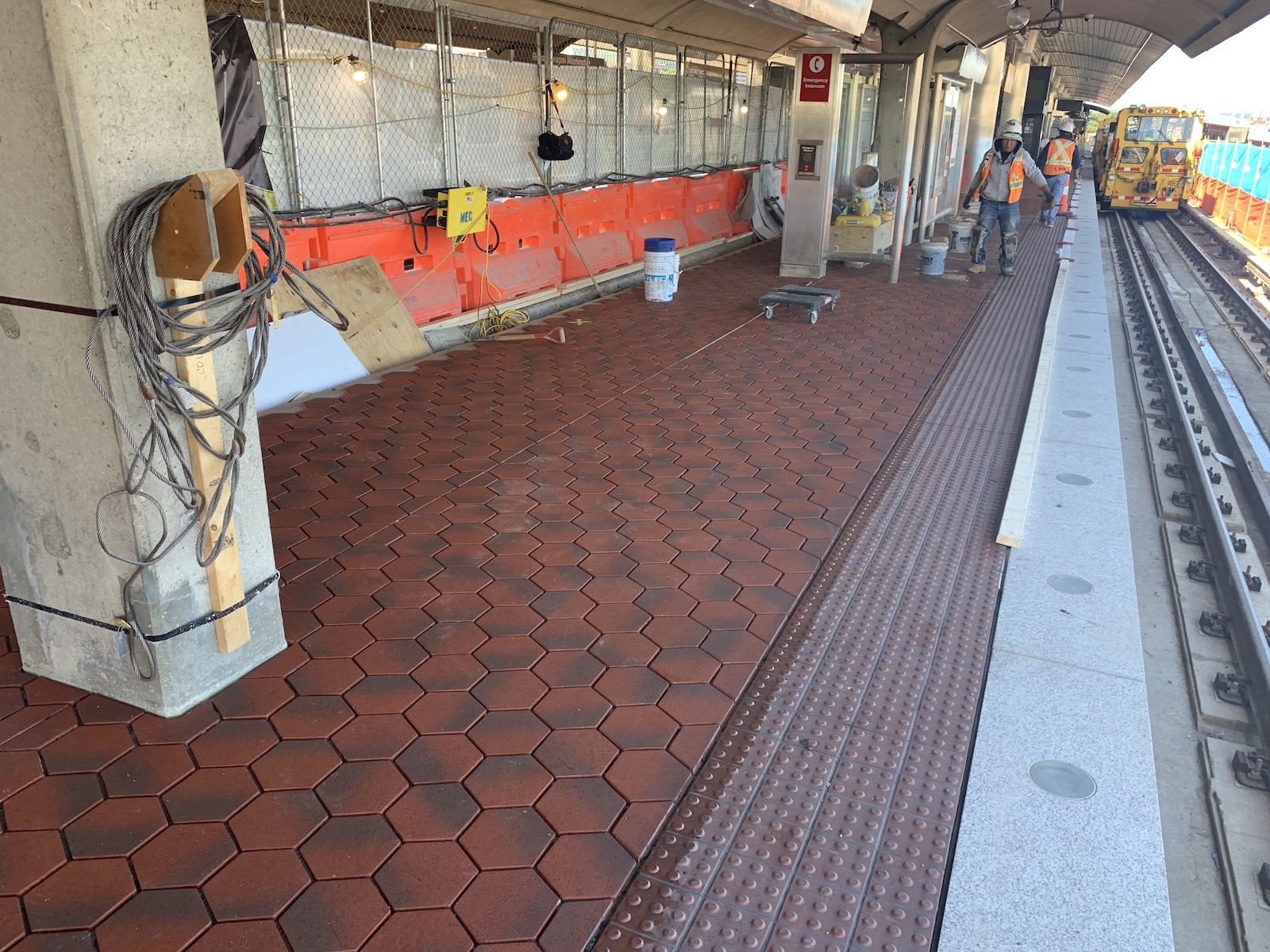 Tile installation and grouting at Reagan National Airport